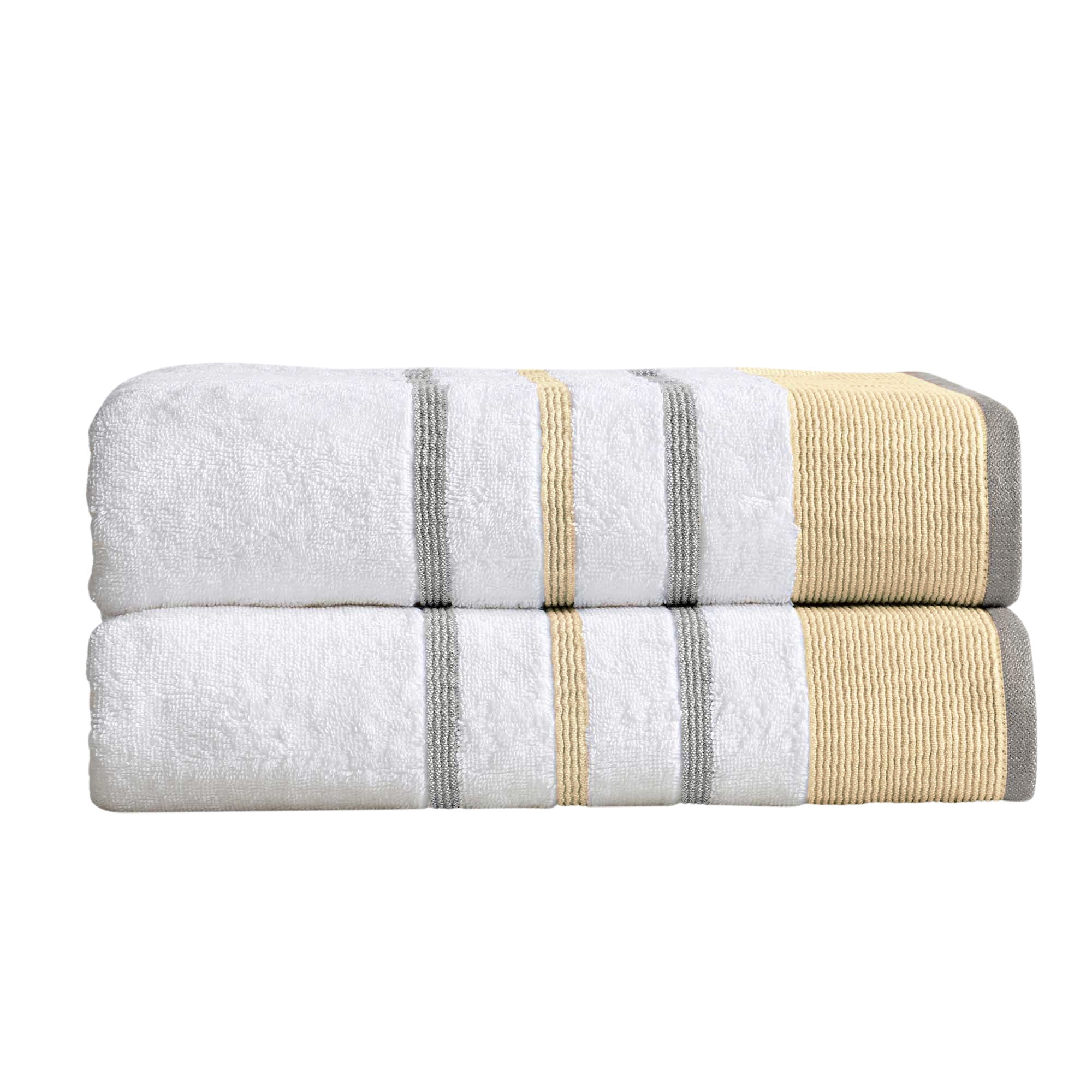 Decorative Cotton Stripe Bath Towel Set