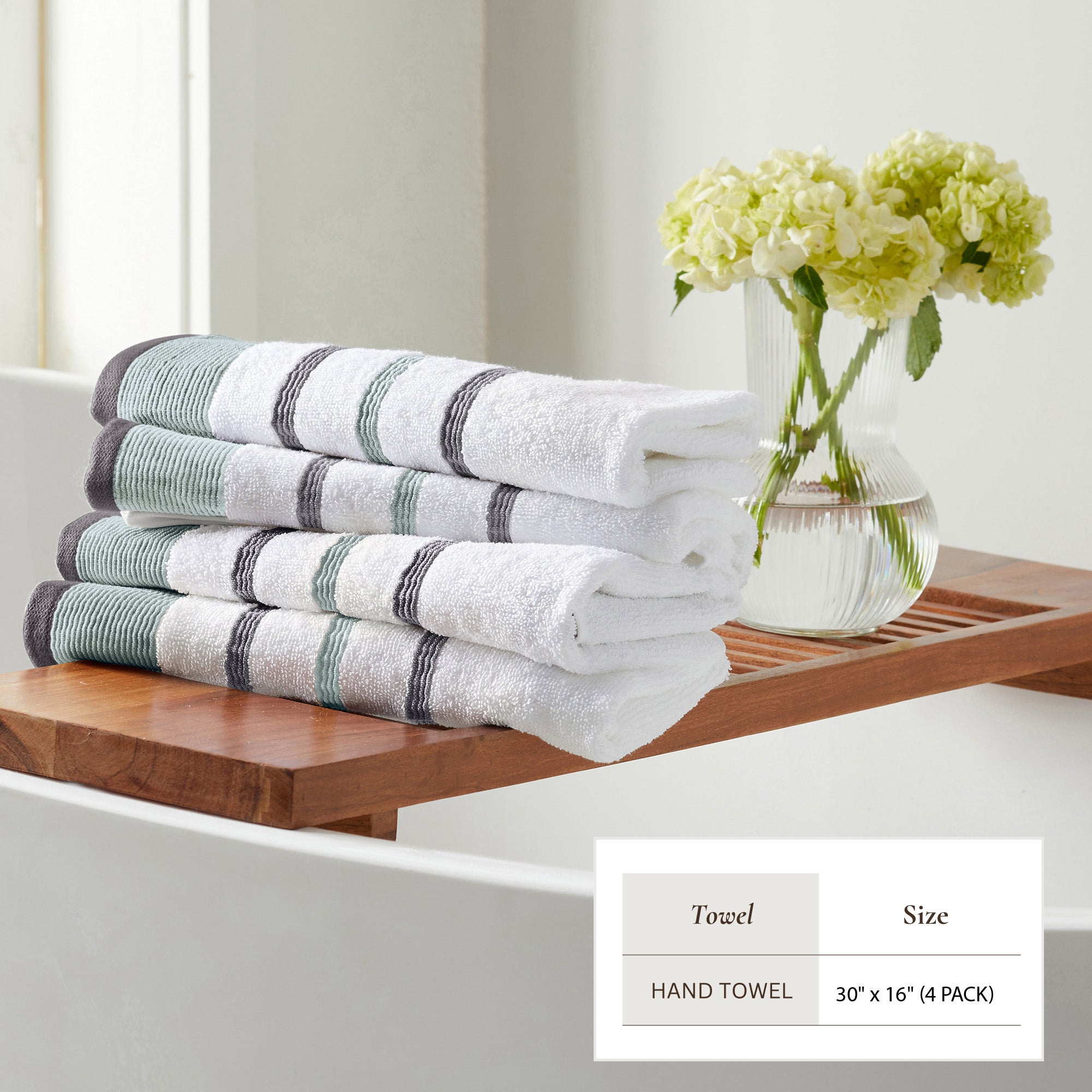 Decorative Cotton Stripe Bath Towel Set