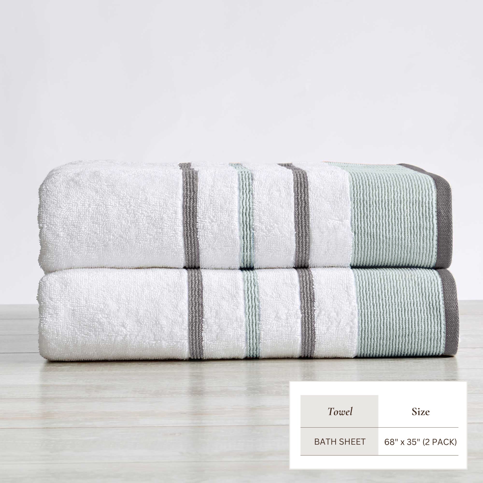 Decorative Cotton Stripe Bath Towel Set