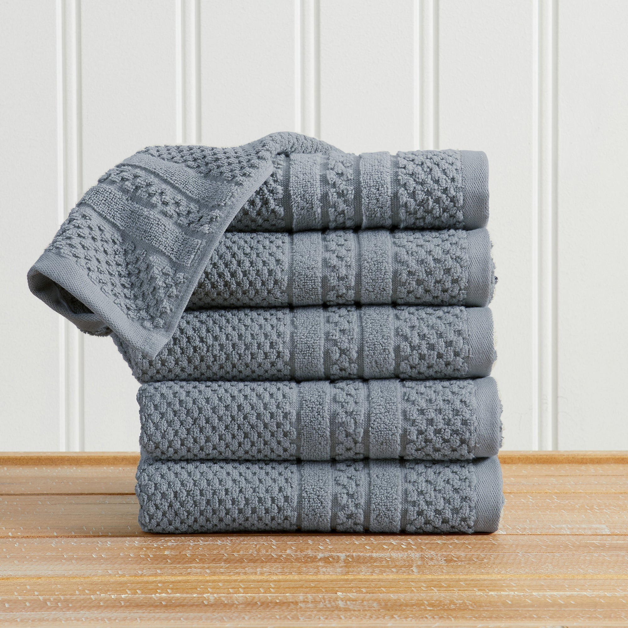100% Cotton Checkered Jacquard Bath Towel Set