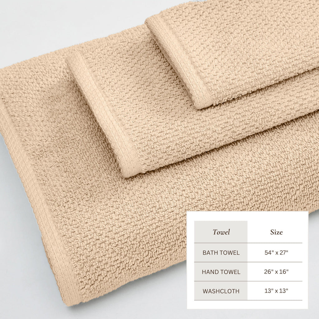 Cotton Textured Bath Towel Set