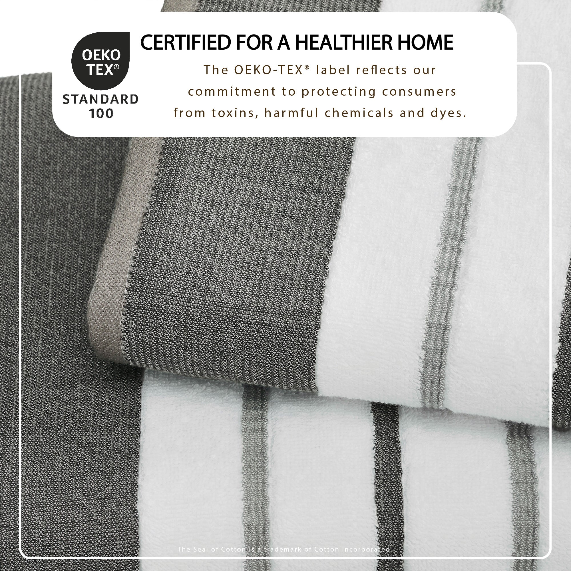 Decorative Cotton Stripe Bath Towel Set