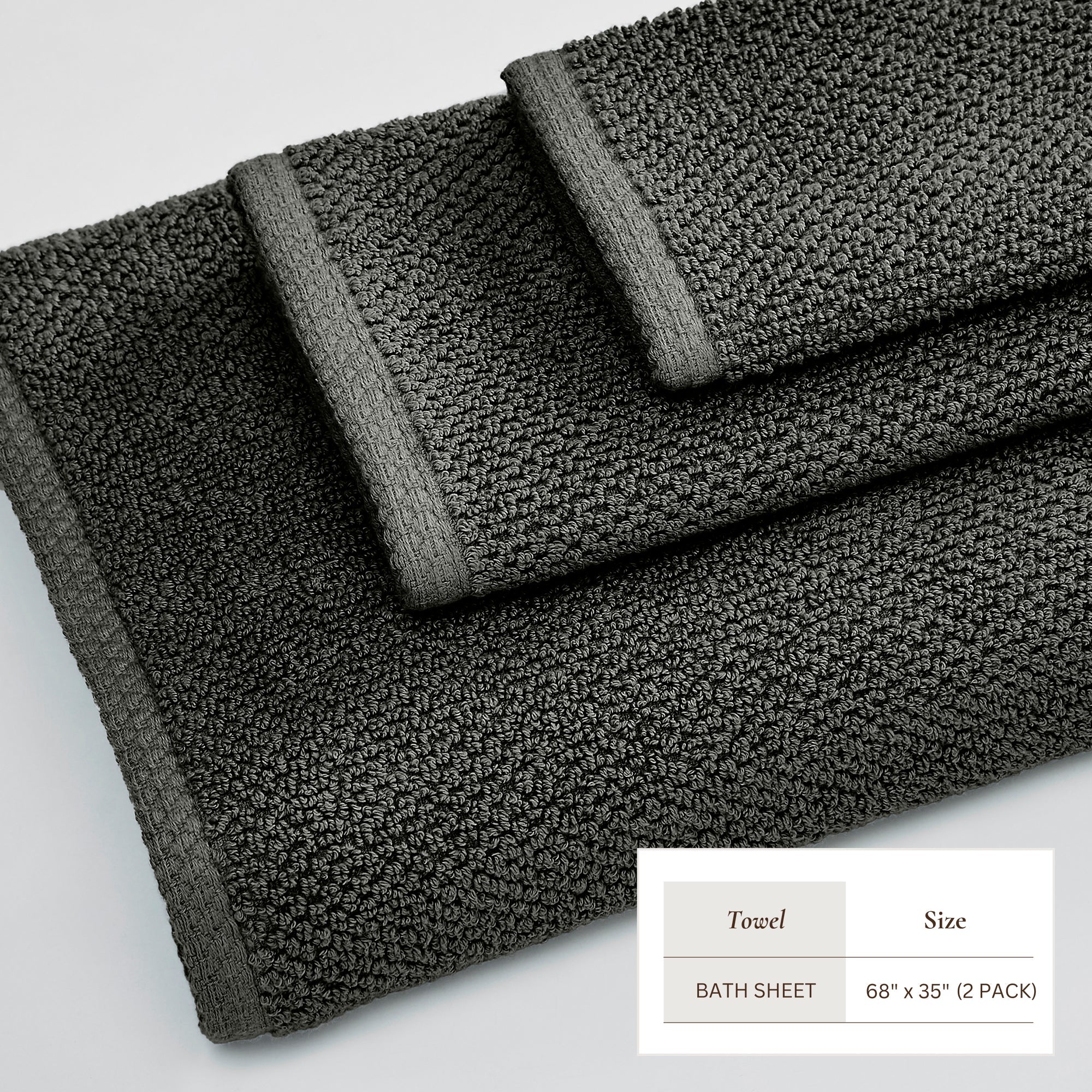 Cotton Textured Bath Towel Set
