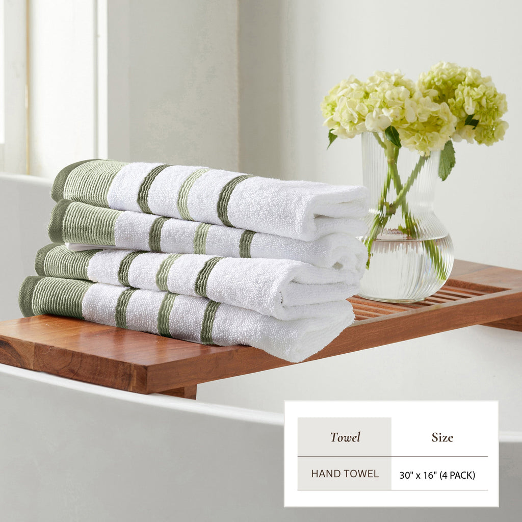 Decorative Cotton Stripe Bath Towel Set