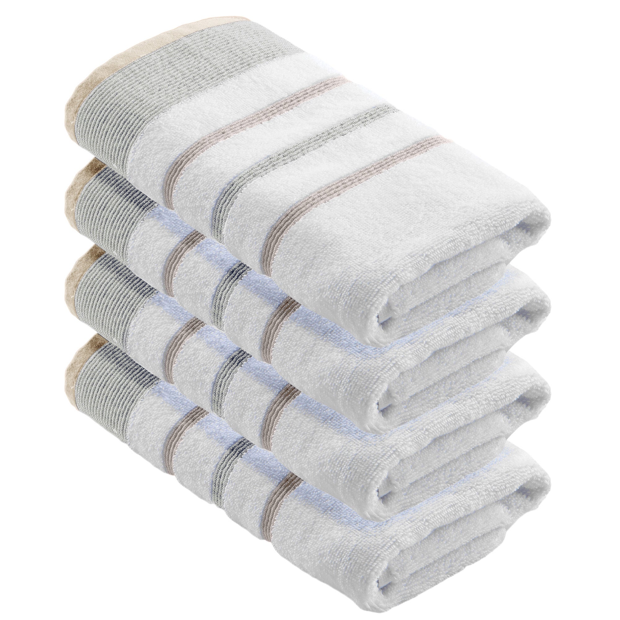 Decorative Cotton Stripe Bath Towel Set