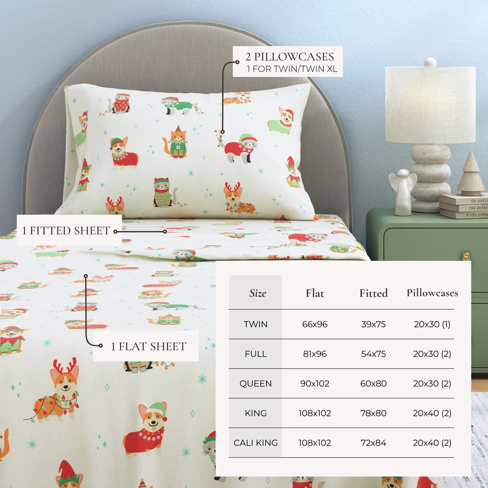 Turkish Cotton Christmas Flannel Sheet